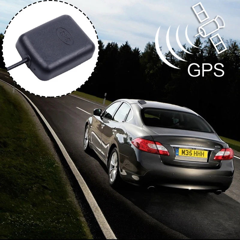 SMA Connector Car GPS Antenna 3 Meter Extended Cable High Sensitivity Easy to Install for Vehicles Vue
