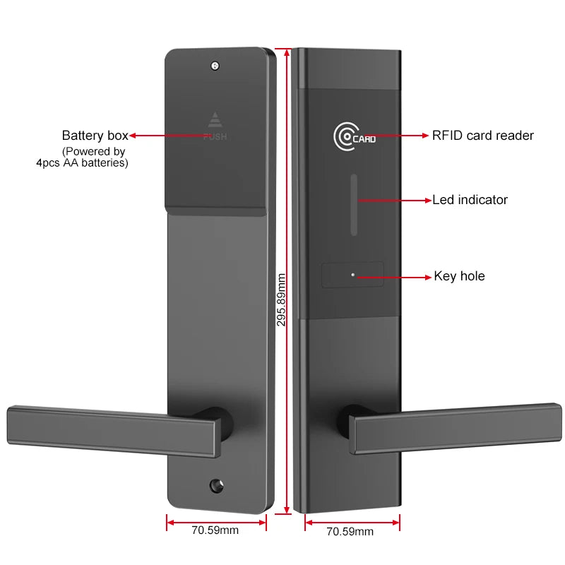 Smart Electronic RFID Card Hotel Door Lock Vue
