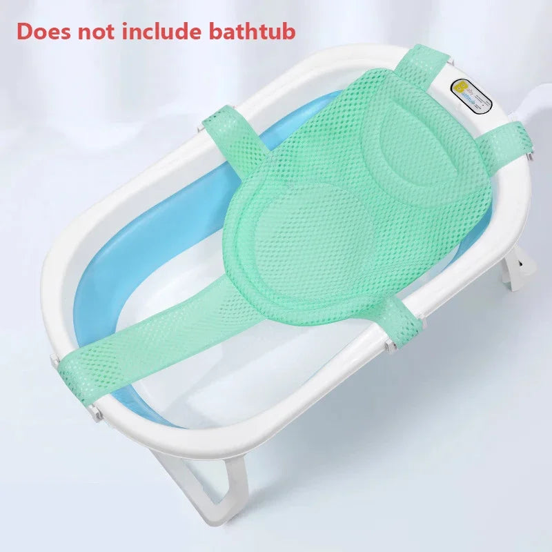 vvocci Anti-slip Baby Bath Newborn Adjustable baby Bathtub Shower Cradle Bed Seat Bathtub Pillow SeatCushion Cross-shaped NetMat Vue B164 Green