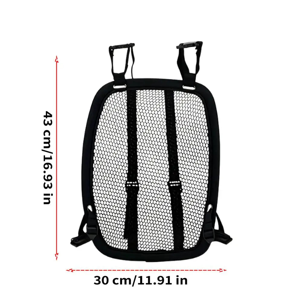 Universal Backpack Spacer Frame, Breathable Mesh Adjustable Airflow Support for Cycling Commuting, School Travel Camping Vue Black