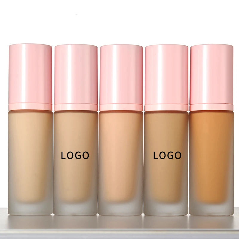 Liquid Foundation Long Lasting Private Label Matte Waterproof Makeup Foundations Vegan Dark Skin Cosmetics Wholesale Bulk Vue