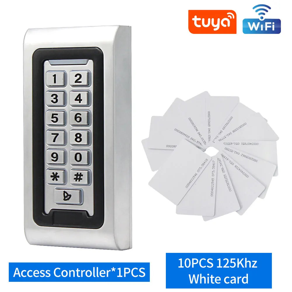 Smart Home Aluminum IP68 Waterproof Standalone RFID Access Control Keypad with Wifi Tuya APP metal Key Access controler 2000User Vue S601-EM-W-WIFI.e