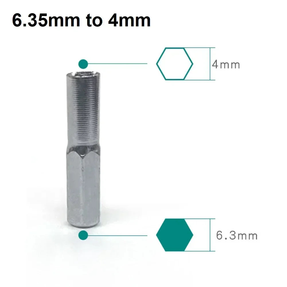Hex Bit Adapter 4mm to 6.35mm Screwdriver Converter Set Screwdriver Bit Adapter Vue