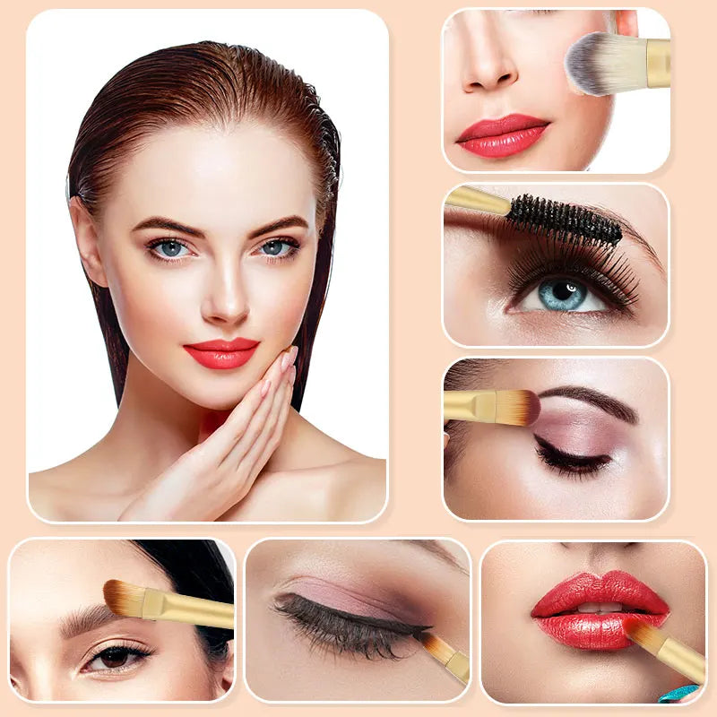 6/13Pcs Professioanl Makeup Brushes Soft Fluffy Cosmetics Foundation Blush Powder Eyeshadow Blending Lip Eyeline Beauty Tools Vue