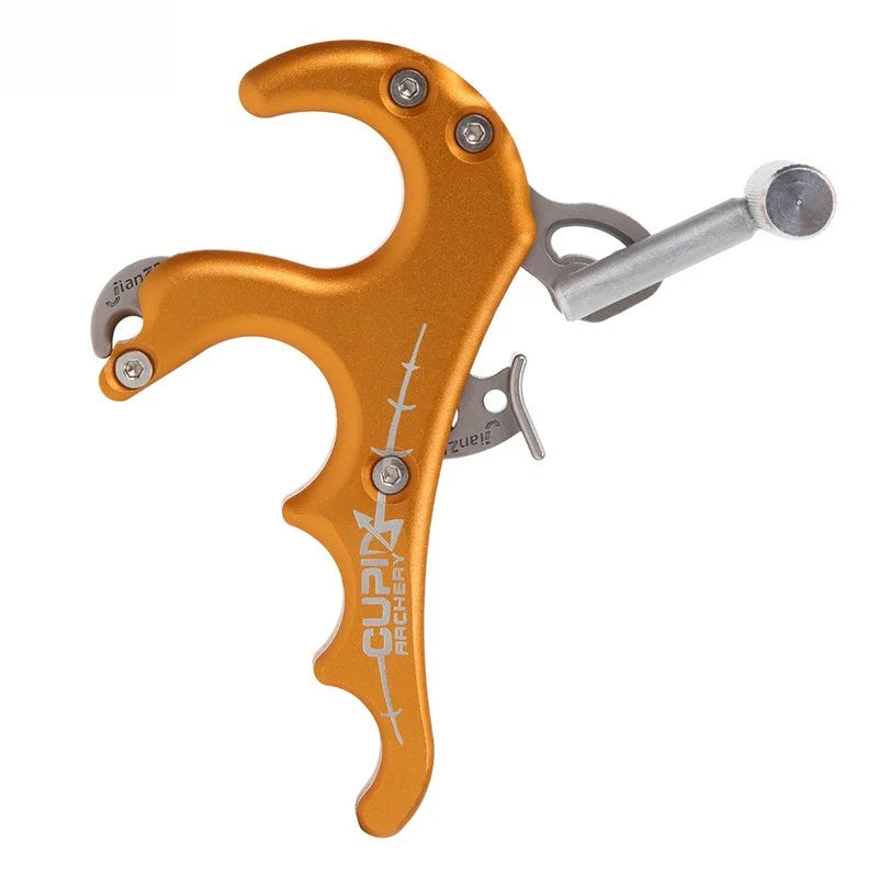 Bow and Arrow Metal Grip Spreader Four-finger Release AccessoriesBow and Arrow Accessories Outdoor Archery High Precision Stable Vue gold