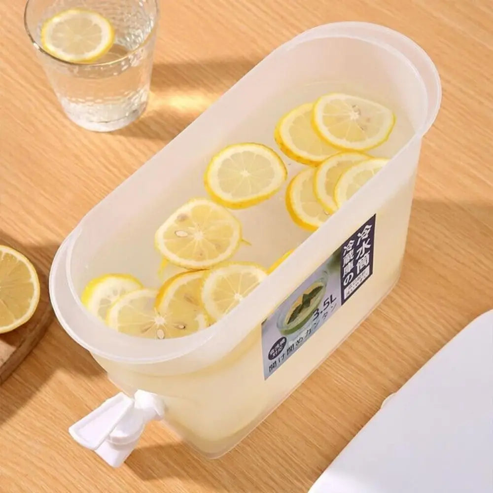 Plastic Cold Water Jug Container Drink Kettle Tap Fruit Teapot