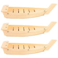 ABKW-3Pcs 42X17X7.5Cm Japanese Cuisine Sushi Boats Sushi Tools Wood Handmade Simple Ship Sashimi Cold Dishes Tableware Bar Vue Wood color