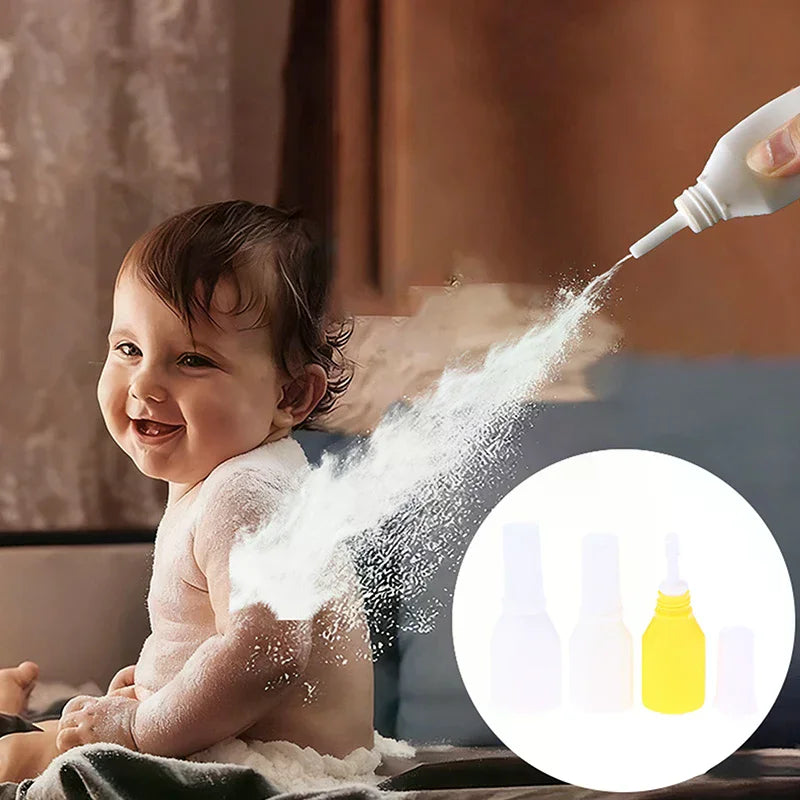 Dry Powder Spray Bottle Refillable Atomizer Baby Powder Dispenser Detachable Traveling Use Plastic Makeup Cosmetics Sprayer Vue
