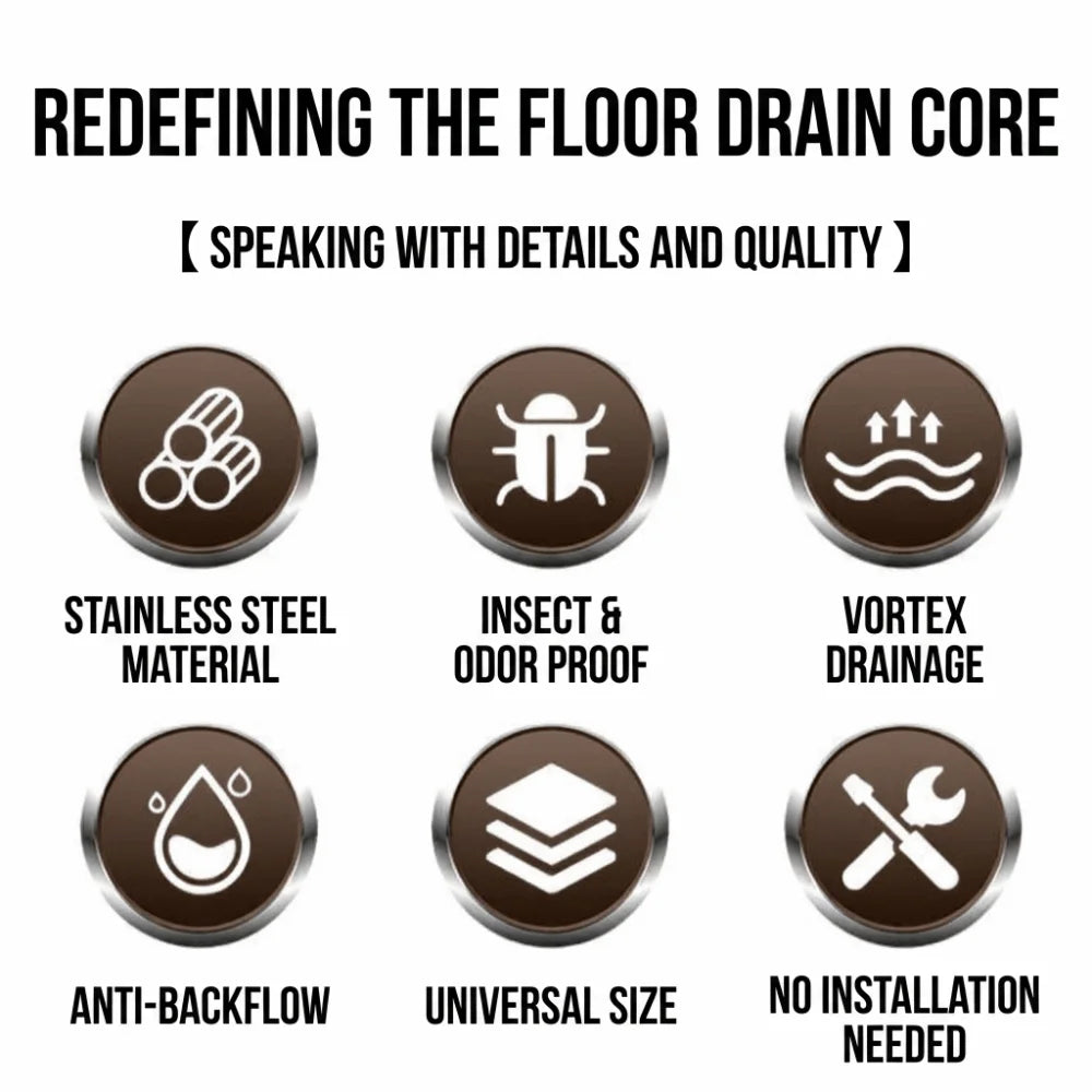 Sink Accessories Magnetic Floor Drain Core Vortex Flow Universal Drain Valve Anti-Clog Easy Clean Strainer Plug Kitchen Vue