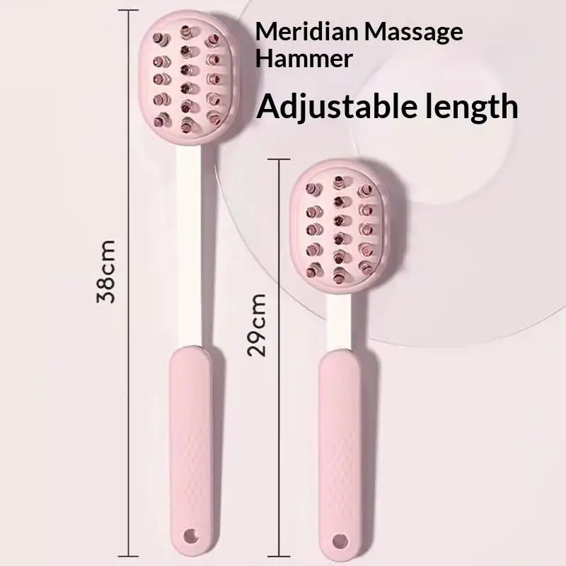 Adjustable Handheld Massage Stick Double Side With Hanging Hole Meridian Massage Hammers Telescopic Multi-Purpose Vue ONESIZE