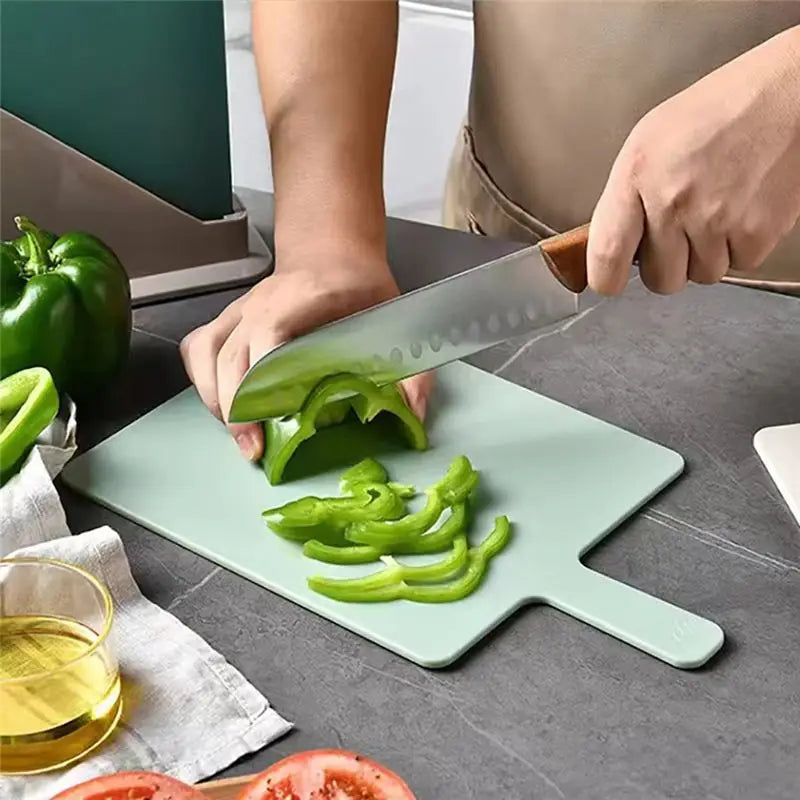 ABKW-4PCS Kitchen Sorting Cutting Board With Drain Storage Rack,Vegetable & Complementary Food Cutting Boards For Home Use Vue
