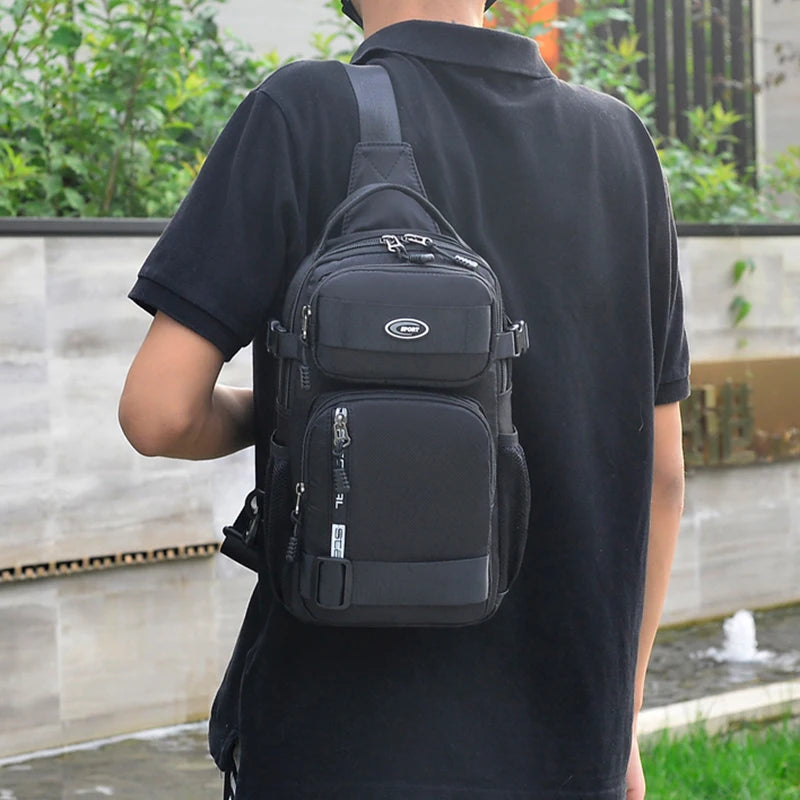 Riding Backpack Men Men's Chest Bag Casual Single Shoulder