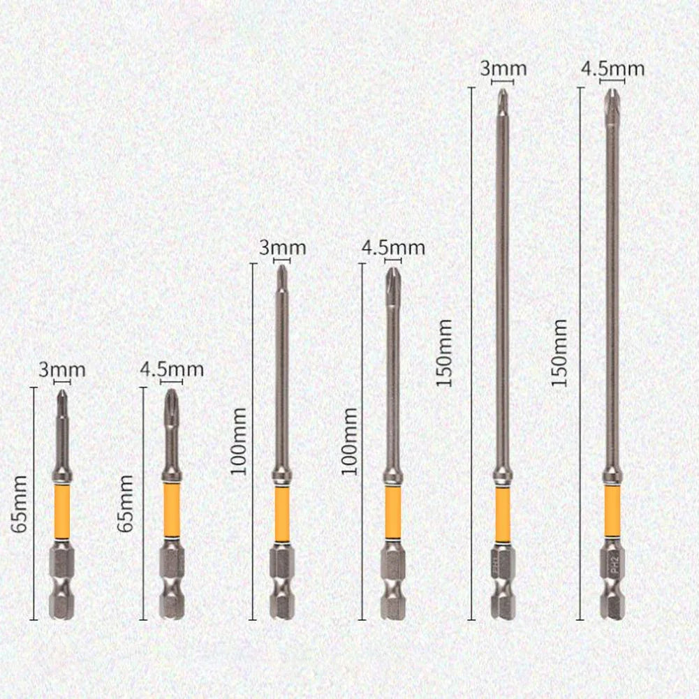 Magnetic PH2 Screwdriver Bit 1/4" Hex Shank – Alloy Steel Screwdriver Bit Vue