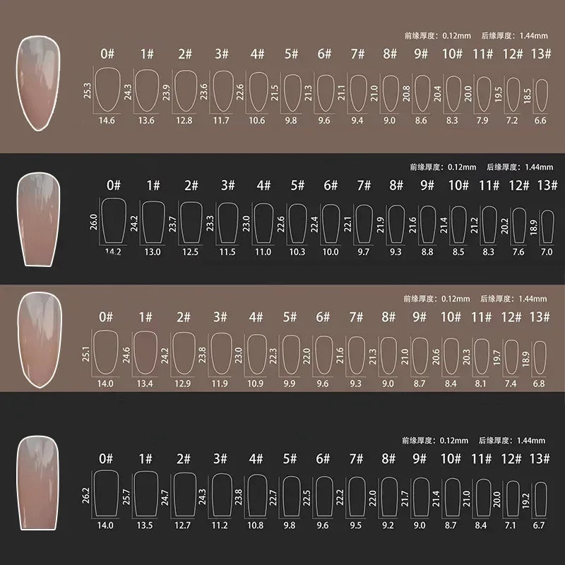 140PCS Skin Tones Press on Nails 3-IN-1 Nude Natural Soft Nail Tips Set Ultra-Fit Gel Nail Extensions Easy Manicure DIY Vue