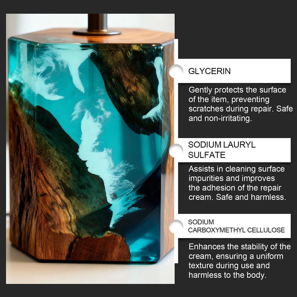 Epoxy Resin Polishing Kit - Creamy Scratch Removal Compound to Restore Shine - Easy Buffing for Resin Art, Table Decor Vue