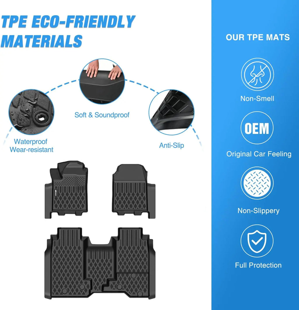 Nilight TPE Floor Mats for Chevy Chevrolet Silverado EV WT Only 2024 2025 2026 All Weather Custom Fit Heavy Duty Floor Liners Vue