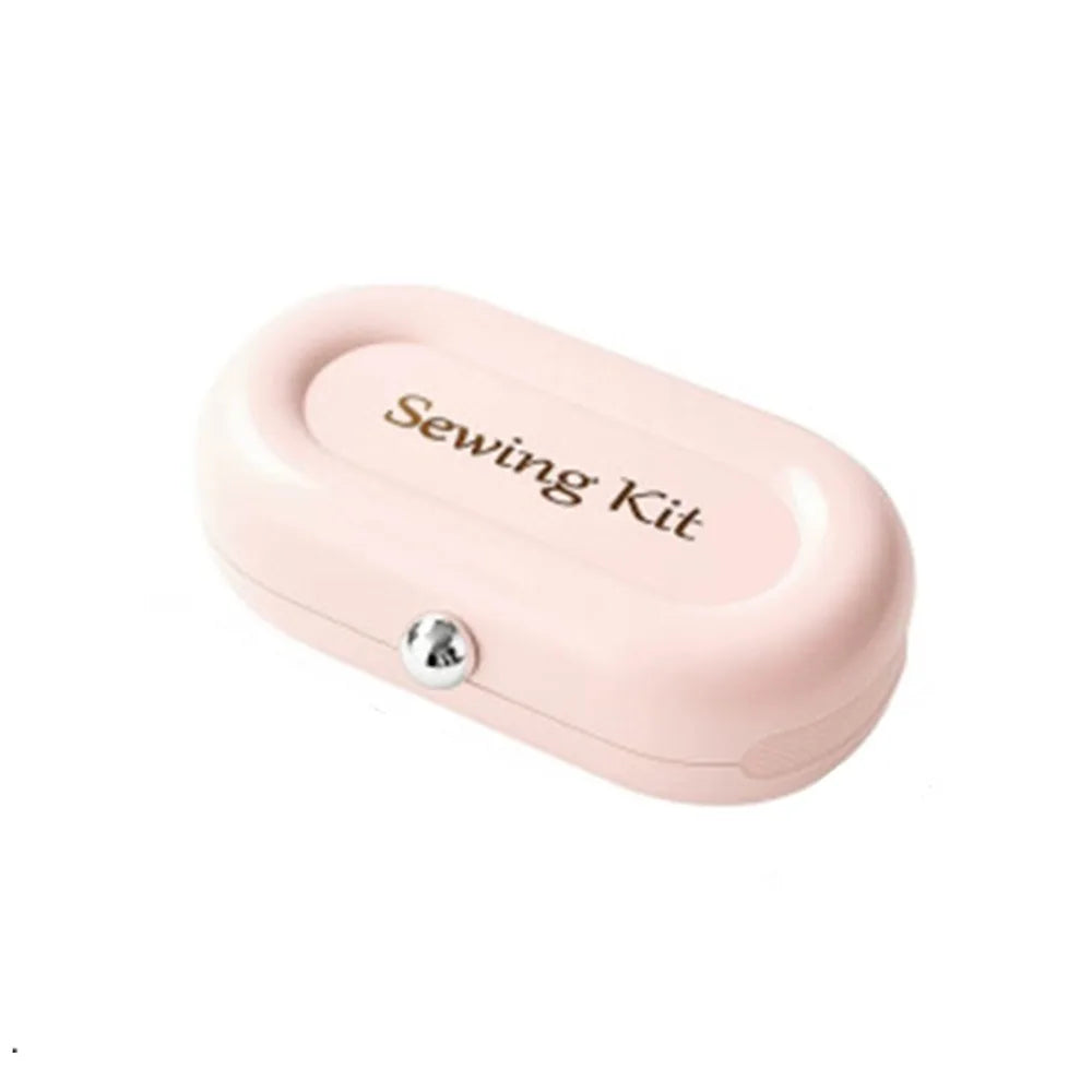 Space Saving Magnetic Needle And Thread Kit Portable Threads DIY Sewing Box Set Small Multi-Purpose Hand Sewing Tool Kit Indoor Vue Pink