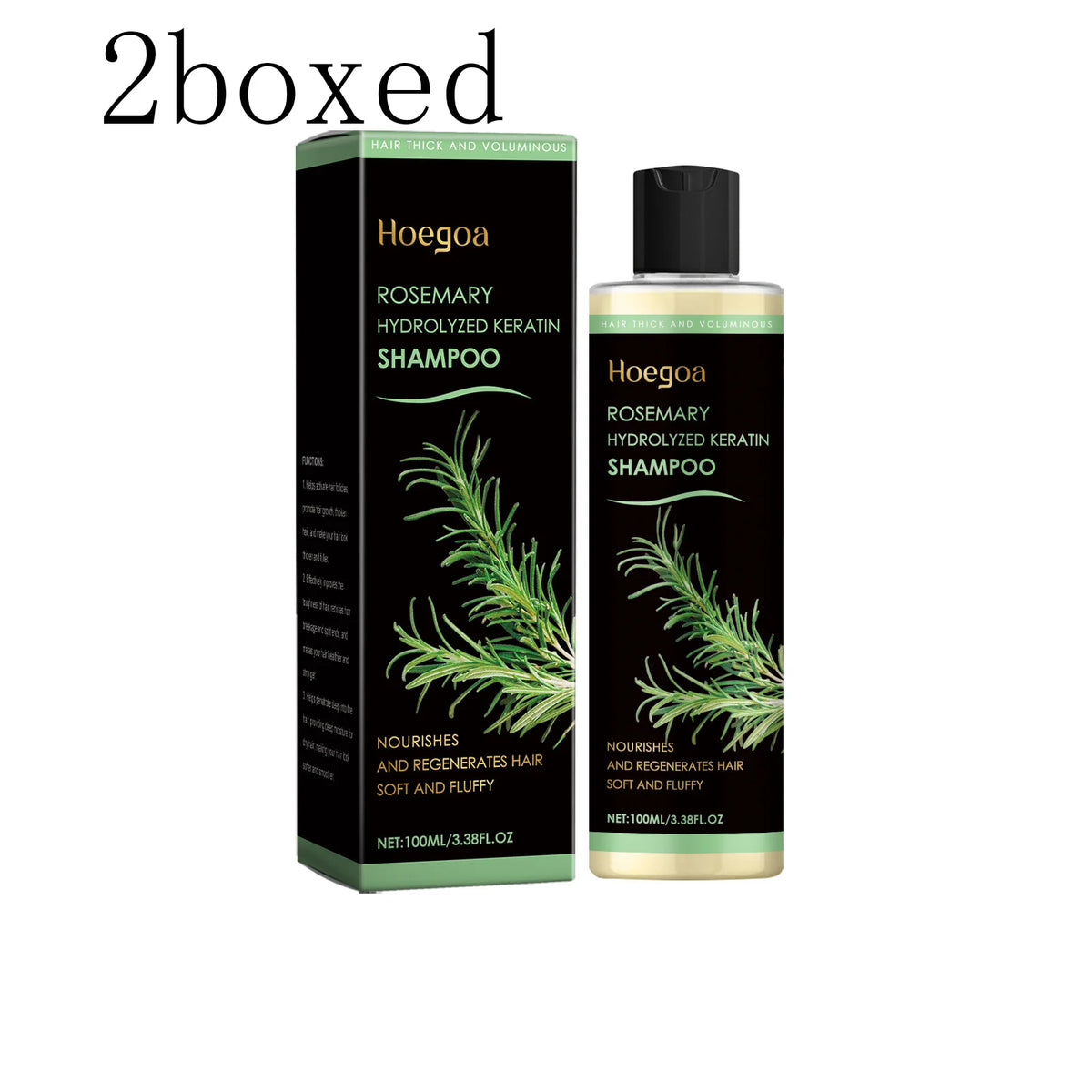 Rosemary Hair Shampoo Hair Regrowth Deep Nourishing Repair Split Ends Hair Soothing Scalp Anti Dandruff Hair Strengthens Shampoo Vue 2boxed
