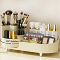360° Rotating Makeup Organizer for Vanity with Brush Holder, Cosmetic Makeup Storage Organizer, Large Spinning Makeup Organizer Vue BE-ZH