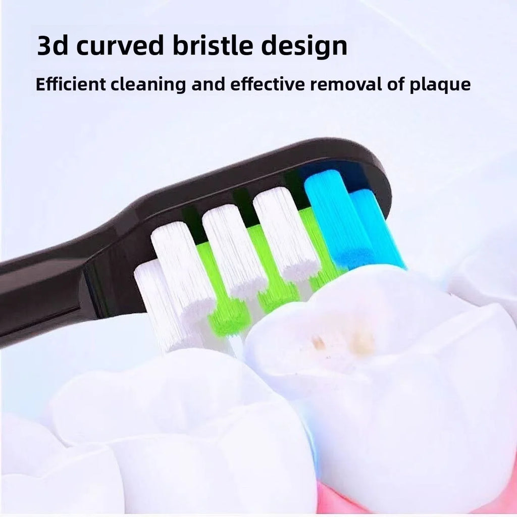 For JIMOK J6 Electric Toothbrush Head Replacement Heads DuPont Bristles Vacuum Replace Nozzles Vue