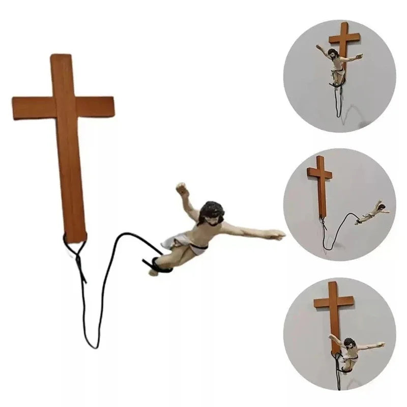 Wooden Carved Cross Wall Hanging Minimalist Nordic Christian Home Decor For Living Room Table Display Christmas Gift For Couples Vue