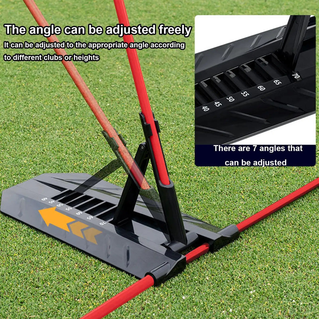 Golf Alignment Stick Holder Swing Practice Plate Trainer Golf Swing Alignment Rod Swing Angle Adjustment P osture Correction Aid Vue