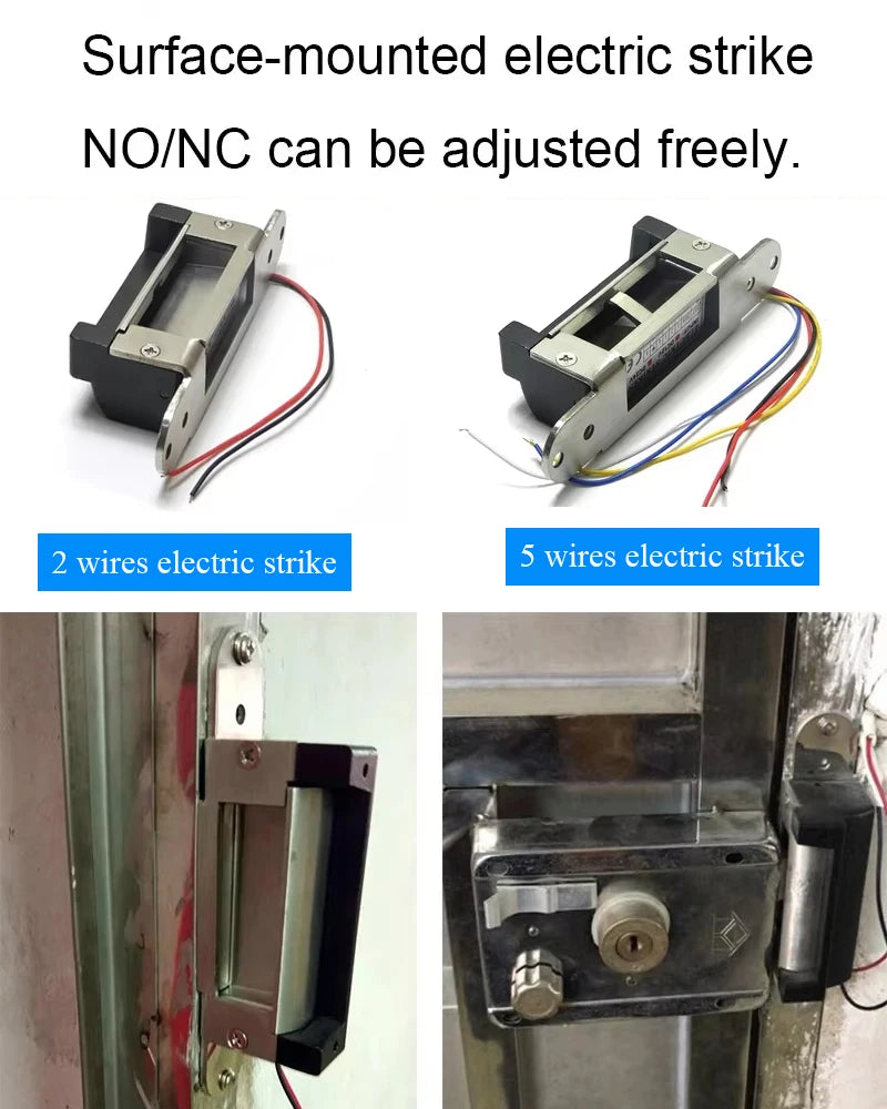 Original DC12V Stainless Steel Sturdiness Narrow Frame Fail Secure ANSI Standard Electric Strike Lock Electronic Door Lock Vue