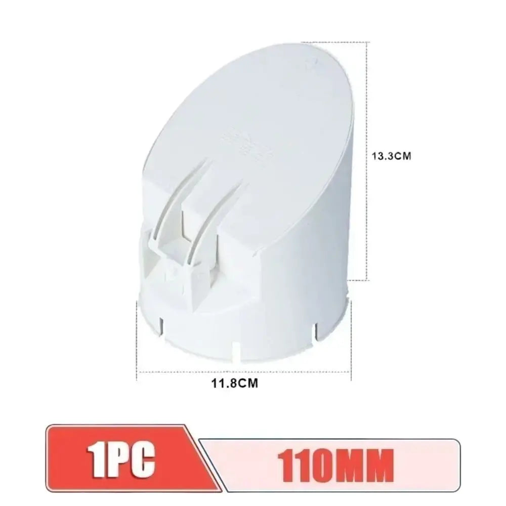 PVC Drain Pipe Rain Pipe Cap Sewage Pipe Large Displacement Anti-rat Cover White PVC Pipe Septic Tank Anti-odor Cover Balcony Vue