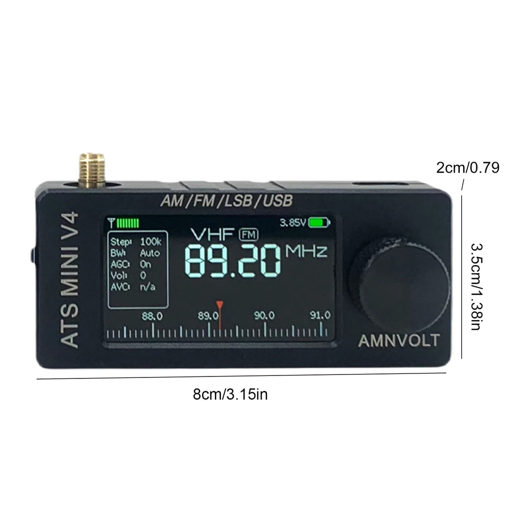 Full-Band DSP Radio with Headphone Amplifier LSB USB Transistor Pocket Radios Si4732 DSP Radio for Walking Hiking Camping Vue