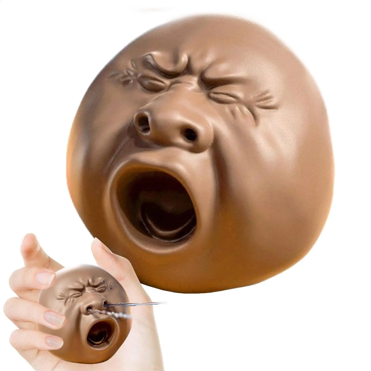 Yawning Water Sprayer Squeeze Toys Cute & Funny Squirt Face Expression Fun Toys Party Favors for Kids Teens Adults Vue