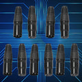 5Pairs Microphone Male and Female Plug Mini 3Pin XLR Audio Microphone Cable Connector Black Replacement for Audio Equipment Vue Default Title