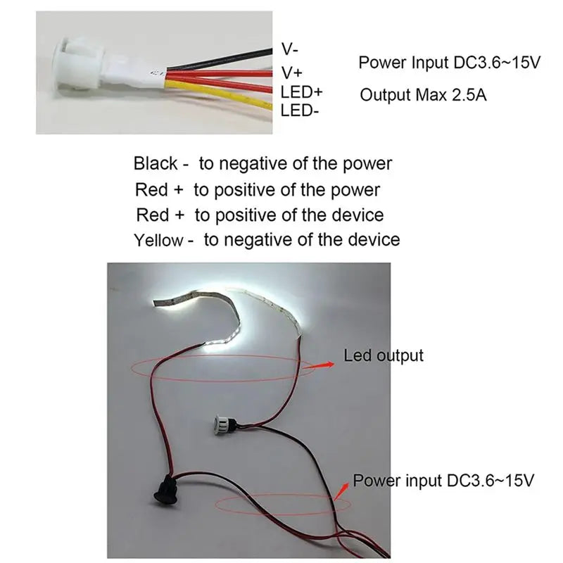 ABKW-4Pcs Touch Dimmer Switch DC3.7V 5V 12V Stepless Dimmer Switch Sensor For LED Light, RV, Cabinet, Wardrobe And Strip Vue