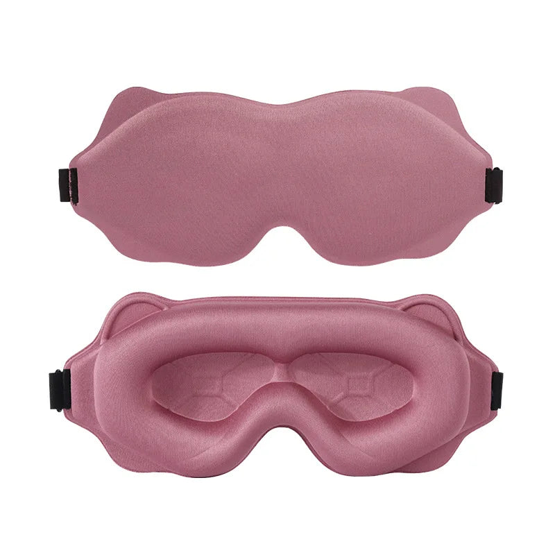 3D Sleep Mask Sleeping Aid Blindfold Block Out Light Portable Soft Vue Pink