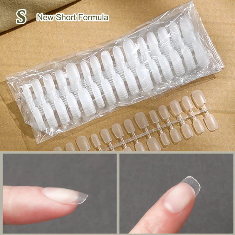 300 Pcs Matte & Clear False Nail Tips – DIY Gel Nail Extension