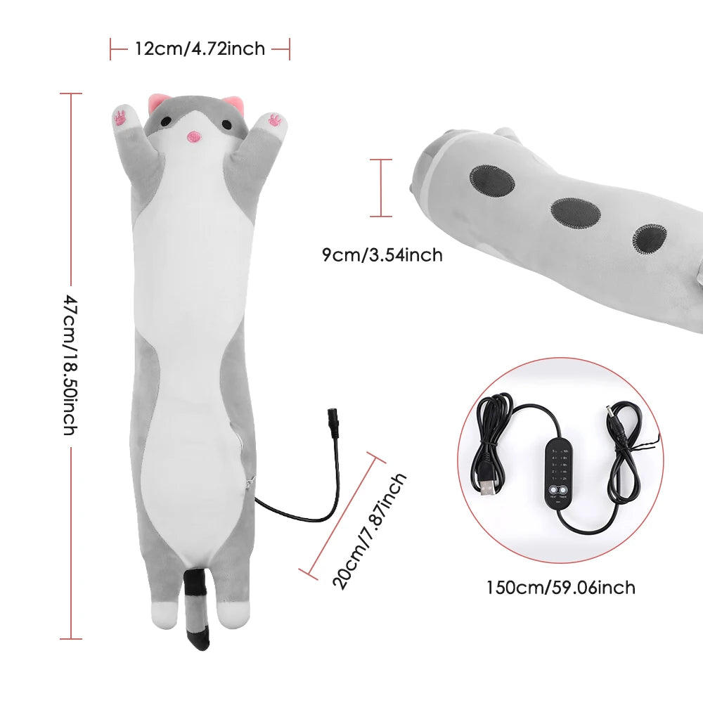 Cat-Shaped USB Heated Throw Pillow | 5 Heat Settings Heated Throw Pillow Vue Heated Throw Pillow USB Powered DC5V 2A