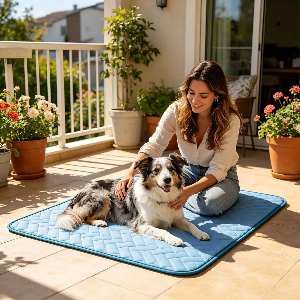 S/M/L/XL/XXL Cat Cooling Mat Pet Ice Silk Cold Pad Dog Foldable Cooling Mat for Outdoor Indoor Backyard Balcony Home Bedroom Vue