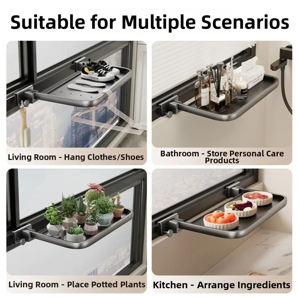 Foldable Clothes Drying Rack Multi-functional Easy To Install Hanging Shoes Stand Strong Load Bearing Adjustable Shoes Holder Vue