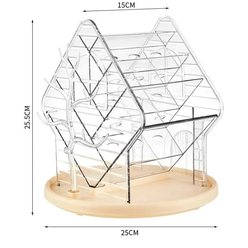 Rotating Makeup Organizer Storage Box Desktop Vanity Lipstick Brush Holder Rack For Women Teens Birthday Christmas Gift Elegant Vue