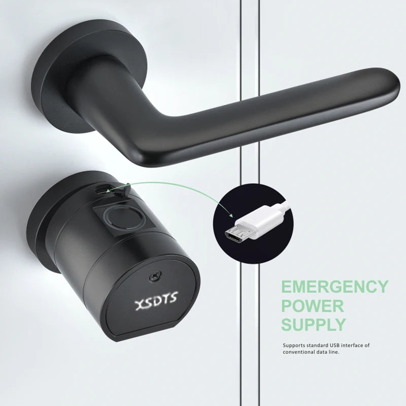 Israel-only Tuya APP Fingerprint Cylinder Electronic Smart Door Lock Digital Keypad Code Key Card Remote Control Home Apartment Vue