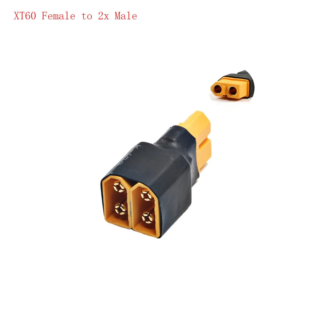 XT60 Connector Adapter Converter Cable Connector XT60 Parallel Connector Lipo Battery Harness Plug Wire Adapter Male to Female Vue Female to 2x Male