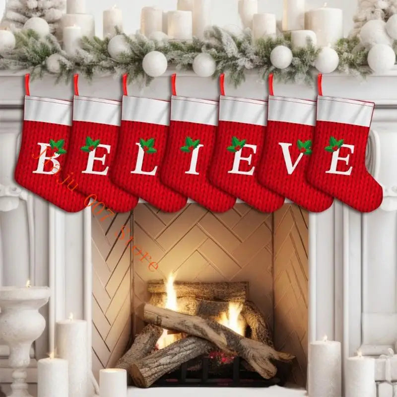 Large Christmas Stocking – Hanging Holiday Sock for Mantel & Tree Christmas Stocking Vue