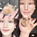 3Color Concealer Full Covers Dark Circles Acne Marks Spots Tear Furrows Concealer Cream Brighten Face Even Skin Color Foundation Vue 02