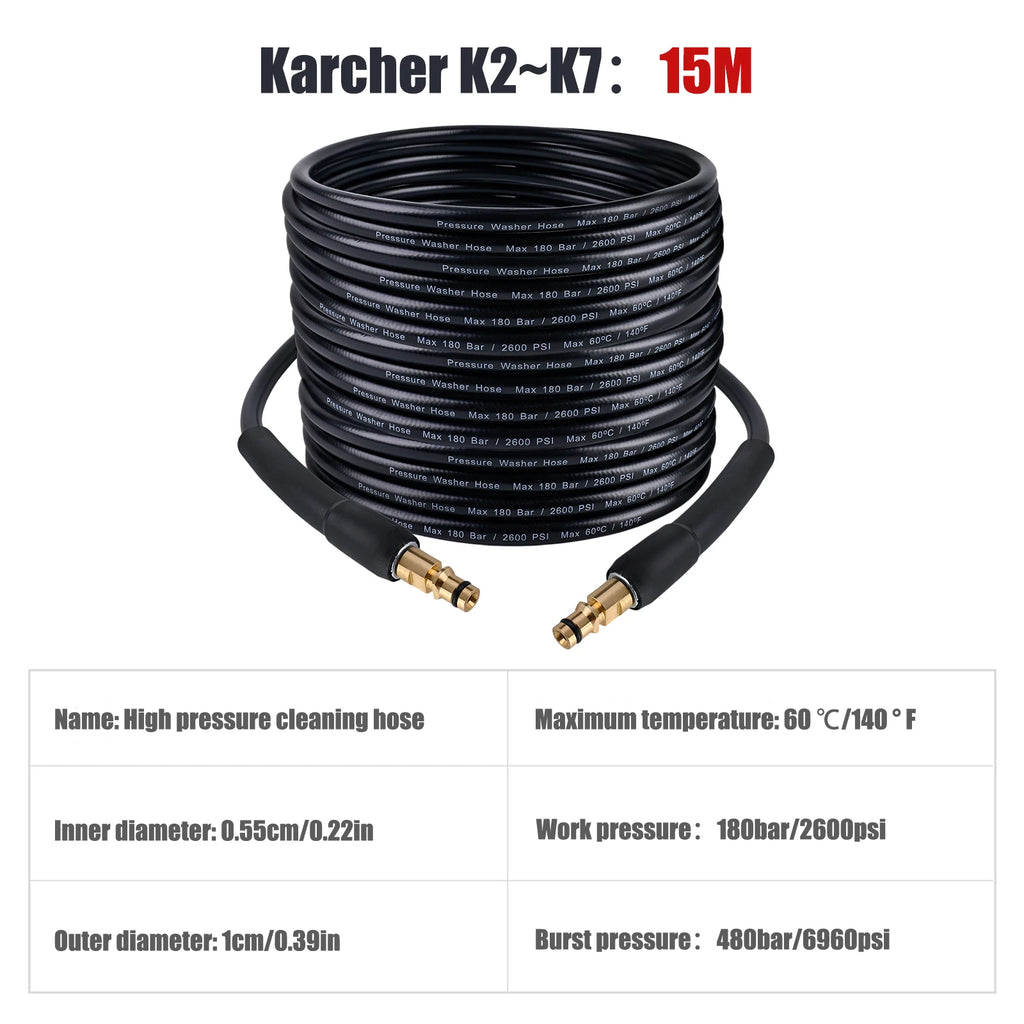 Kärcher K2–K7 Pressure Washer Replacement Hose | Leak-Proof Pressure Washer Hose Vue