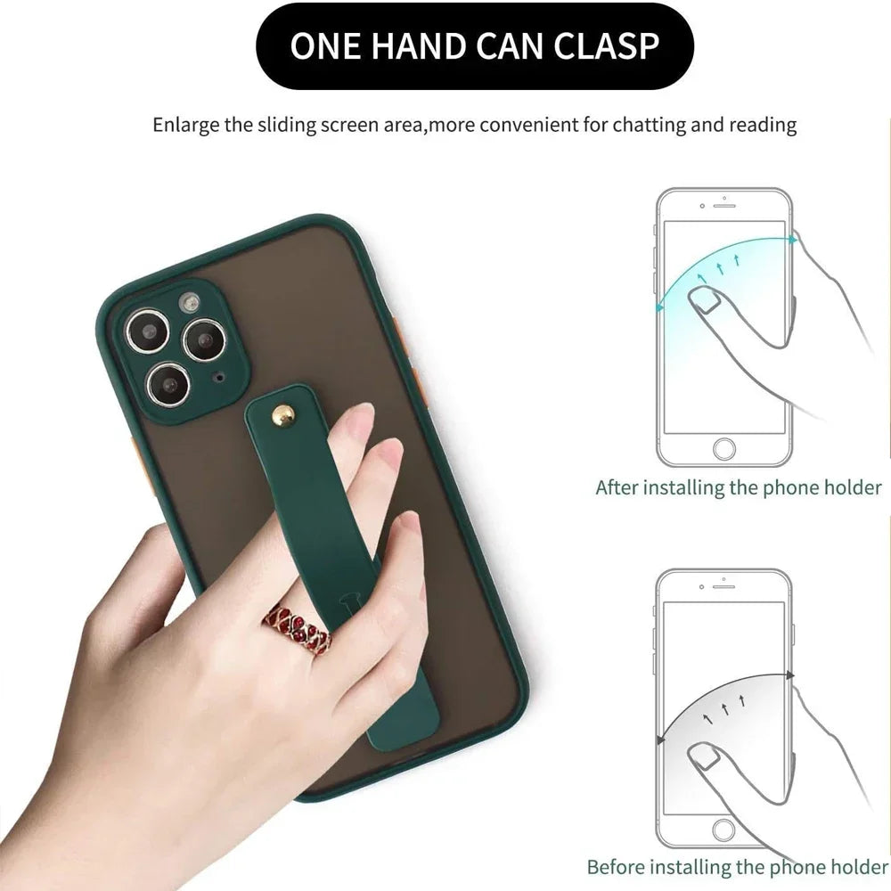 vvocci Wrist Band MobileHolder Stand Hand BandPull Universal Plain Color Phone Socket Holder Finger Grip Push for iPhone Xiaomi Vue