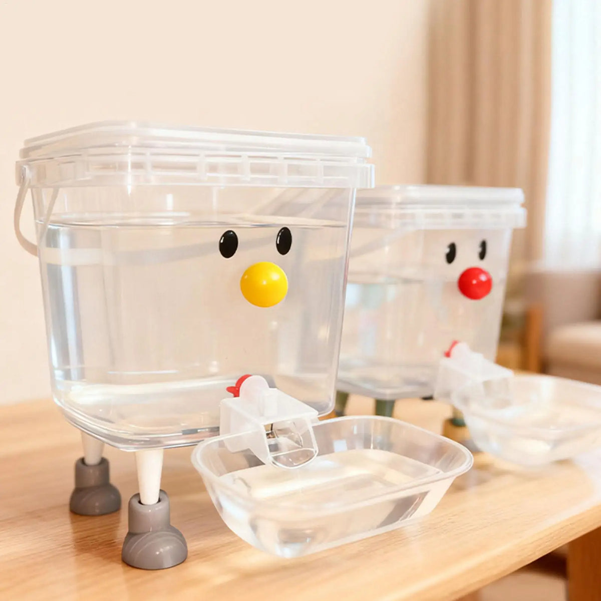 3L/5L Cartoon Smile Face Pet Water Fountain, Automatic Drinking Dispenser For Cats Dogs, Quiet Auto Waterer For Home Living Room Vue