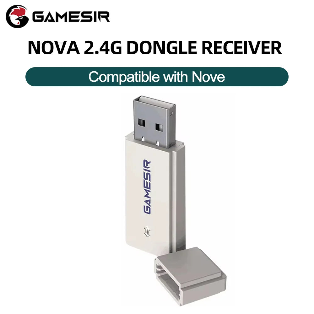 GameSir Nova Controle 2.4G Wireless Receiver Dongle for Connecting to PC Plug and Play for Nova Gamepad Adapter Vue Receiver