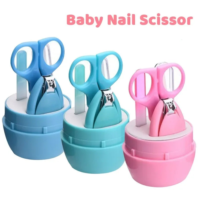 vvocci Baby Nail Scissor Baby Nail Care Tool Safe Portable Nail Clipper Trimmer Tweezer with Box Children Manicure Kit Newborn Vue