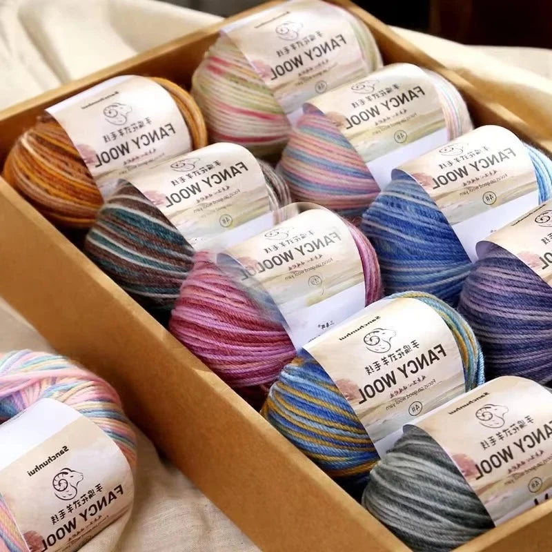 50g/roll Merino Wool Yarn Baby Soft Non-itchy Breathable Lightweight Yarn for Knitting Crochet, Baby Blanket Scarf Hat Sweater Vue