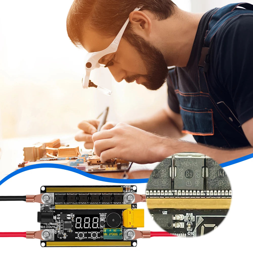 GX591 Lithium Battery Spot Welder 99 Gears Adjustable 12V Mainboard Welder with Automatically Trigger Welding for 18650 Battery Vue