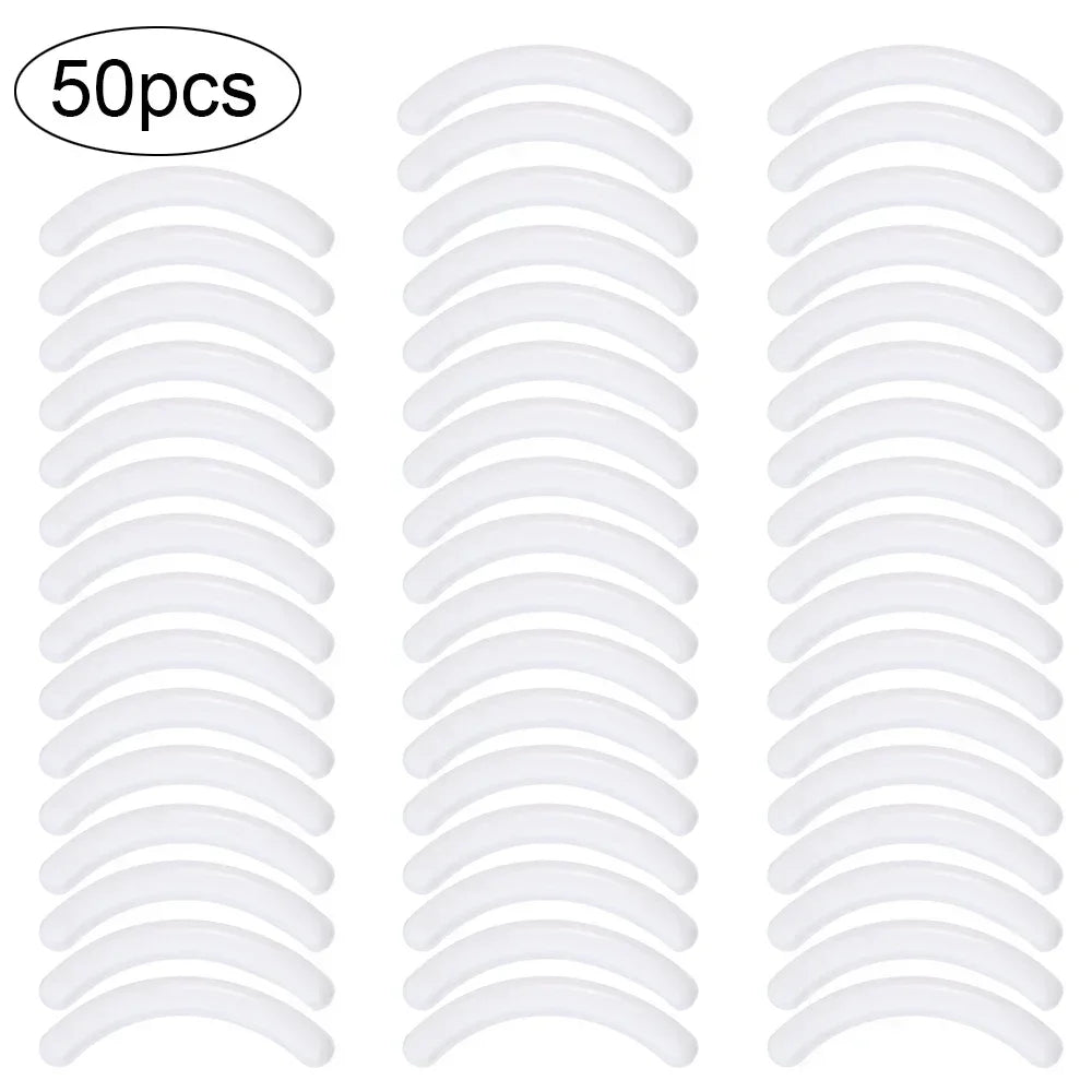 10/20/50PCS Makeup Curler Curling Styling Tool Eyelash Beauty Eyelashes Replacement Pads Women's Lash Rubber Curler Refills Pads Vue M109 50pcs White